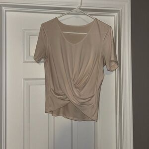 lululemon athletica Beige Twist Front Top